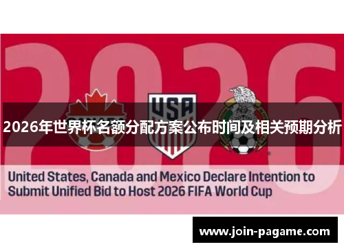 2026年世界杯名额分配方案公布时间及相关预期分析